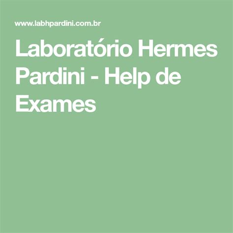 hermes pardini help de exames